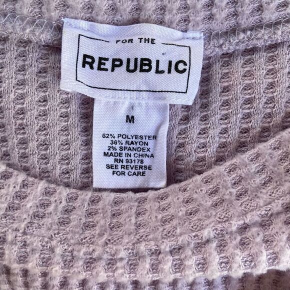 For the Republic Pastel Purple Waffle Knit Slouchy Top M - Picture 4 of 5